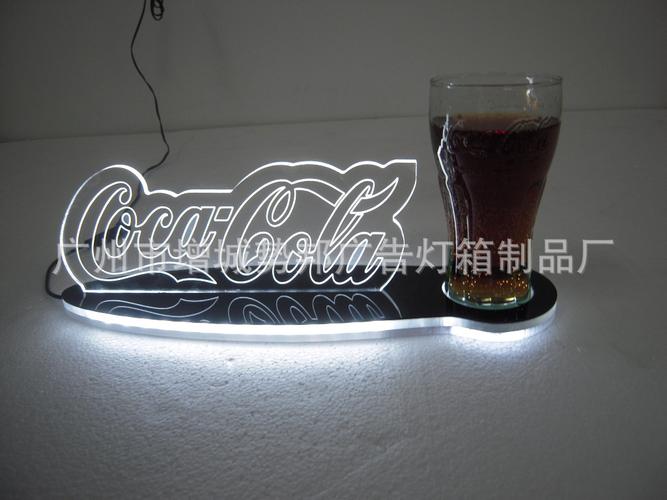 七彩led饮料广告牌 独特外形水晶台面灯箱